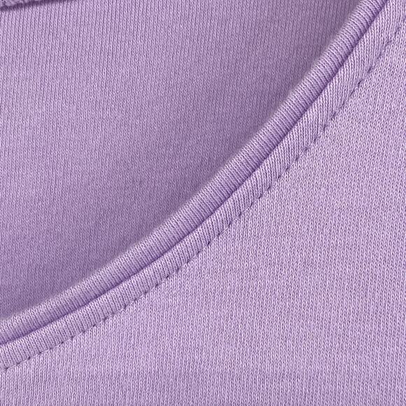 EILEEN FISHER Top L Cotton Interlock Jersey Round Neck 3/4 Sleeve Basic Purple - Picture 6 of 11